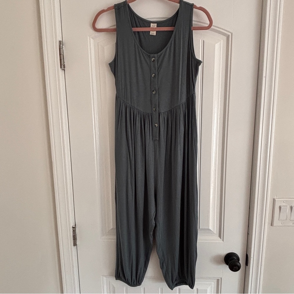 Kate Quinn Slate blue Bamboo jumpsuit size Small. BNWOT - has POCKETS!